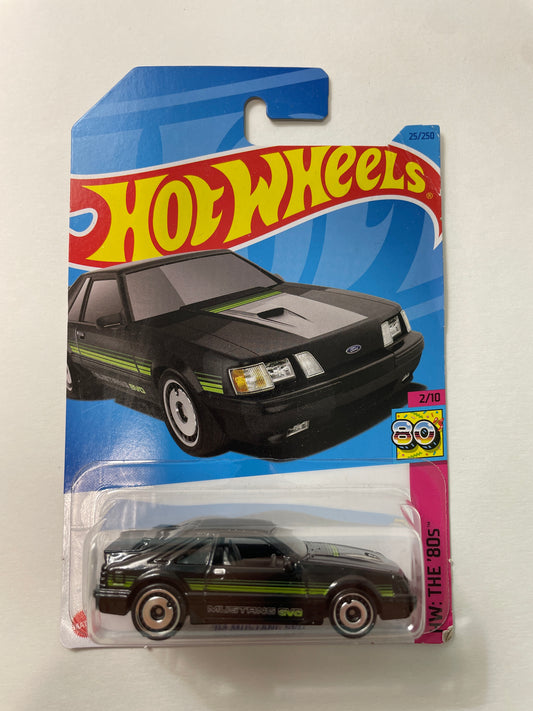 Hot Wheels 1/64 ‘84 Ford Mustang SVO Black - Damaged Box