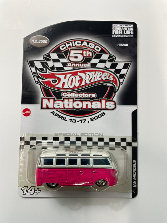 Hot Wheels 1/64 5th Annual Collectors Nationals Convention Chicago Volkswagen Microbus Pink