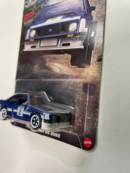 Hot Wheels 1/64 Silver Series Rally Racers Ford Escort RS 2000 Blue - JKX63 - Damaged Box