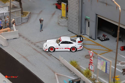 Star Model 1/64 Porsche RWB 964 White w/ Red Rims