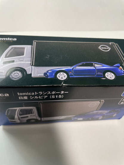 Tomica Premium 1/64 Tomica Transporter Nissan Silvia (S15) - 93659 - Damaged Box