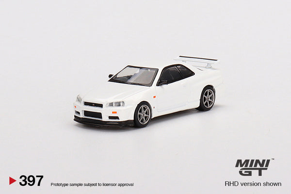 Mini GT 1/64 Nissan Skyline GT-R (R34) V-Spec N1 White