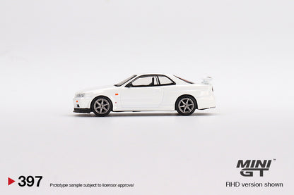 Mini GT 1/64 Nissan Skyline GT-R (R34) V-Spec N1 White