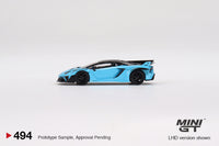 Mini GT 1/64 Lamborghini LB-Silhouette WORKS Aventador GT EVO Baby Blue