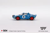 Mini GT 1/64 Lancia Stratos HF 1979 Rally MonteCarlo Winner #4 Blue