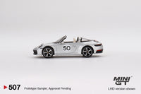 Mini GT 1/64 Porsche 911 Targa 4S Heritage Design Edition GT Silver Metallic