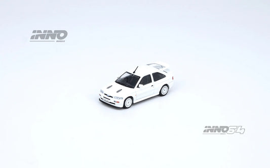 Inno64 1/64 Ford Escort RS Cosworth (RHD) White  OZ Rally Racing Wheel Version White