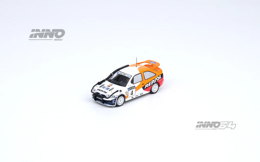 Inno64 1/64  Ford Escort RS Cosworth #4 "Repsol" Safary Rally Kenya 1996 White & Orange