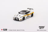 Mini GT 1/64 NISSAN LB-Silhouette WORKS GT 35GT-RR Ver.1 LB Racing White & Yellow