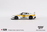 Mini GT 1/64 NISSAN LB-Silhouette WORKS GT 35GT-RR Ver.1 LB Racing White & Yellow