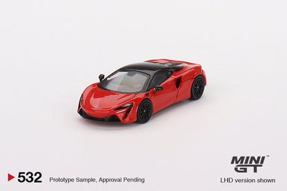 Mini GT 1/64 McLaren Artura Vermillion Red