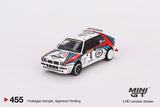 Mini GT 1/64 Lancia Delta HF Integrale Evoluzione 1992 Rally MonteCarlo Winner #4 White