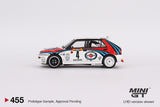 Mini GT 1/64 Lancia Delta HF Integrale Evoluzione 1992 Rally MonteCarlo Winner #4 White