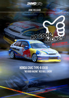 Inno64 1/64 Honda Civic EK9 No Good Racing - Red Bull Livery White