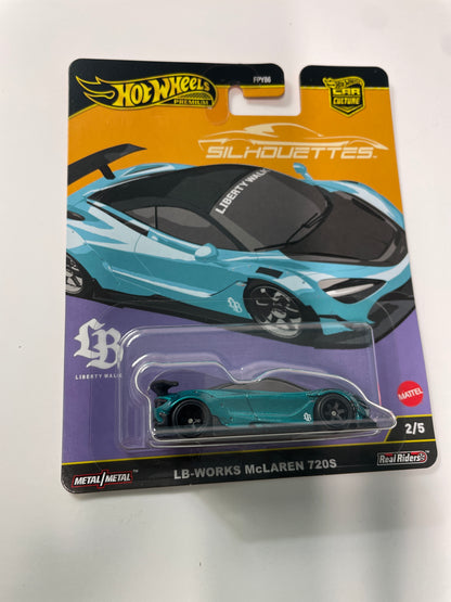 Hot Wheels 1/64 Car Culture Silhouettes LB-Works McLaren 720S Blue - JBK47