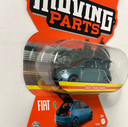 Matchbox 1/64 Moving Parts 2021 Fiat 500E Blue
