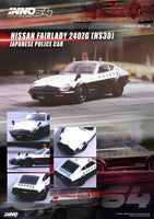 Inno64 1/64 Nissan Fairlady 240ZG (HS30) Japanese Police Car Black & White