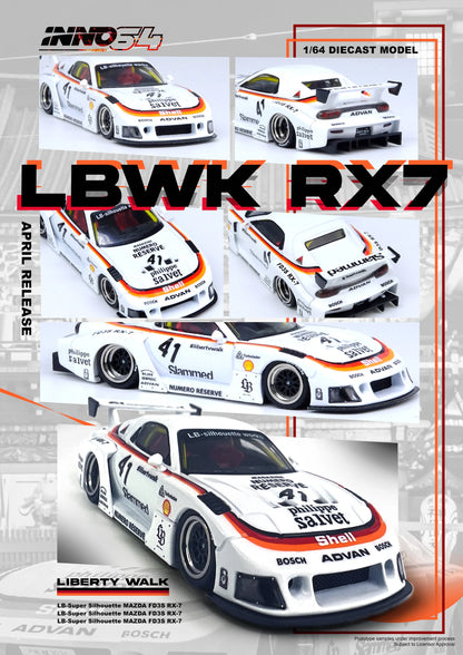 Inno64 1/64 Mazda RX7 ( FD3S) LB-Super Silhouette White