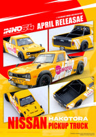 Inno64 1/64 Nissan Sunny Pick Up Truck Hakotora Motul Livery Yellow