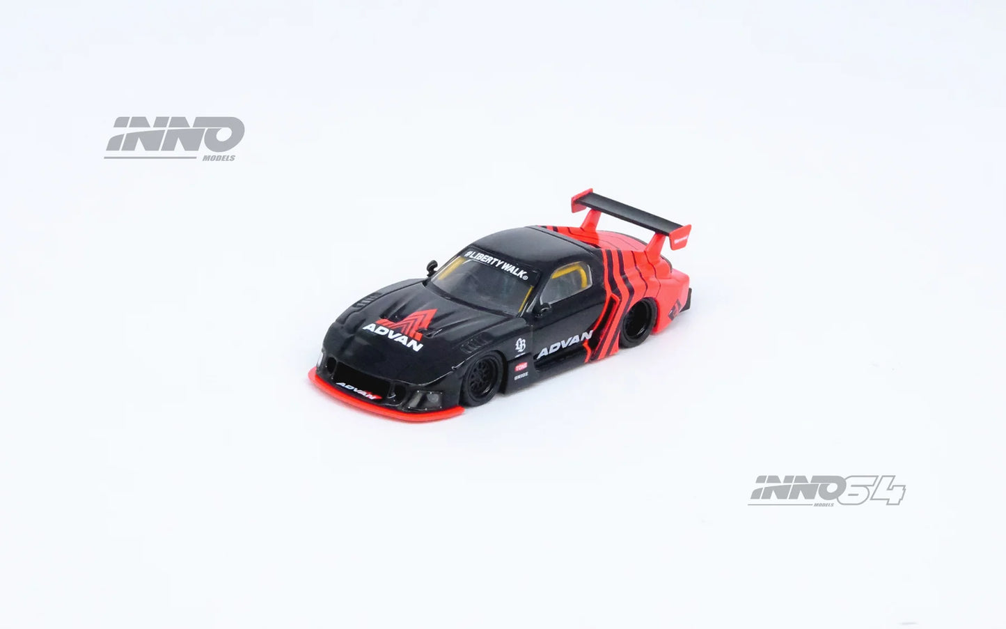 Inno64 1/64 LBWK Mazda RX7 (FD3S) LB-Super Silhouette Avan Black & Red