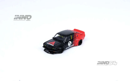 Inno64 1/64 LBWK Mazda RX-3 Savanna Advan Red & Black