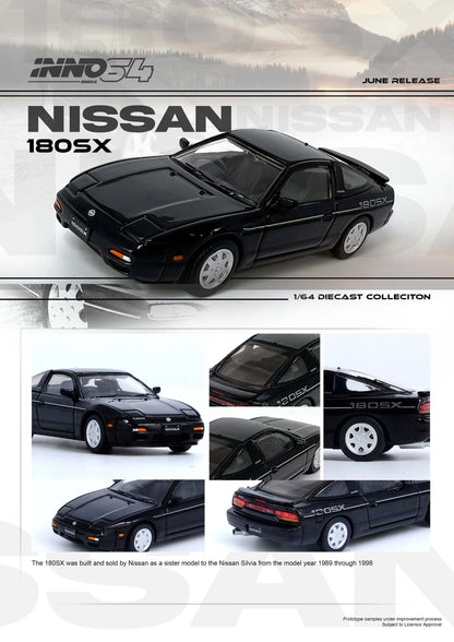 Inno64 1/64 Nissan 180SX Black