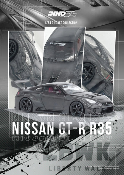Inno64 1/64 LB-Silhouette Works GT Nissan 35GT-RR Full Dry Carbon Black