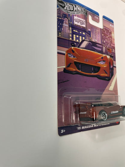 Hot Wheels 1/64 Silver Series Compact Kings '15 Mazda MX-5 Miata Orange - JKX56