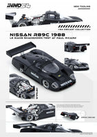 Inno64 1/64 Nissan R89C Le Mans Shakedown Test At Paul Ricard 1988 Black