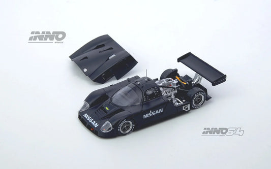 Inno64 1/64 Nissan R89C Le Mans Shakedown Test At Paul Ricard 1988 Black