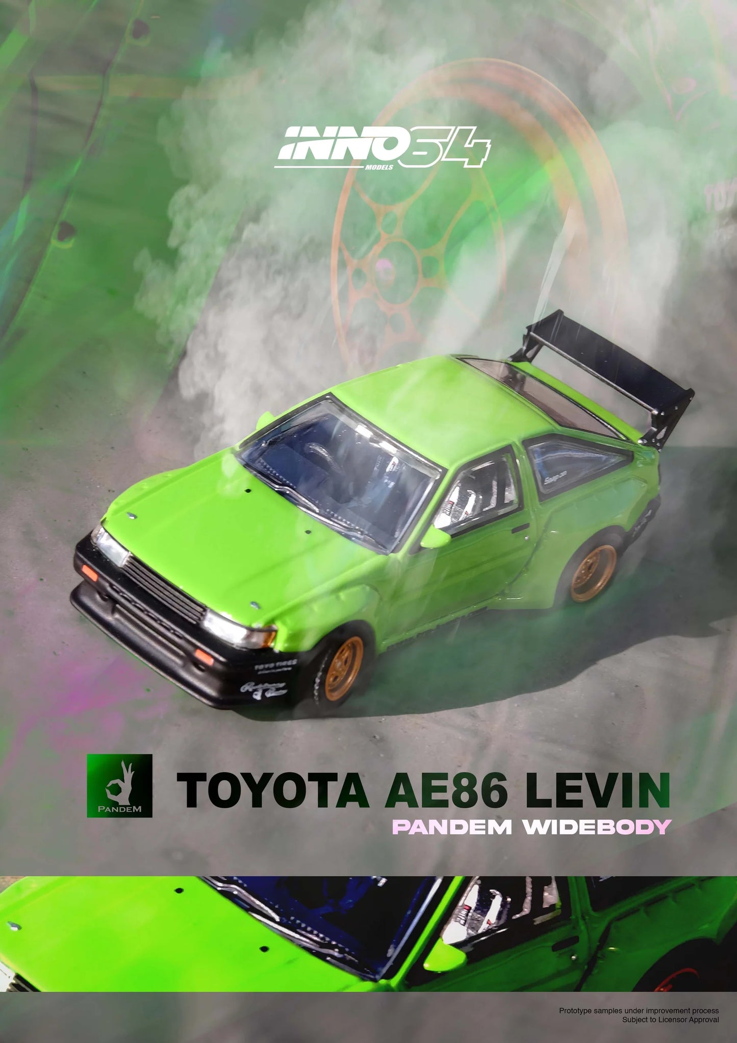 Inno64 1/64 Toyota AE86 Levin "Pandem Rocket Bunny" Green