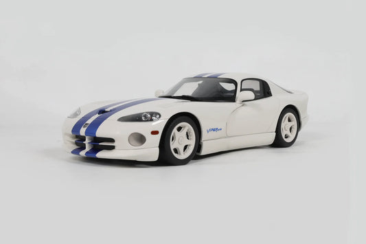 GT Spirit 1/18 1996 Dodge Viper GTS White & Blue - GT940