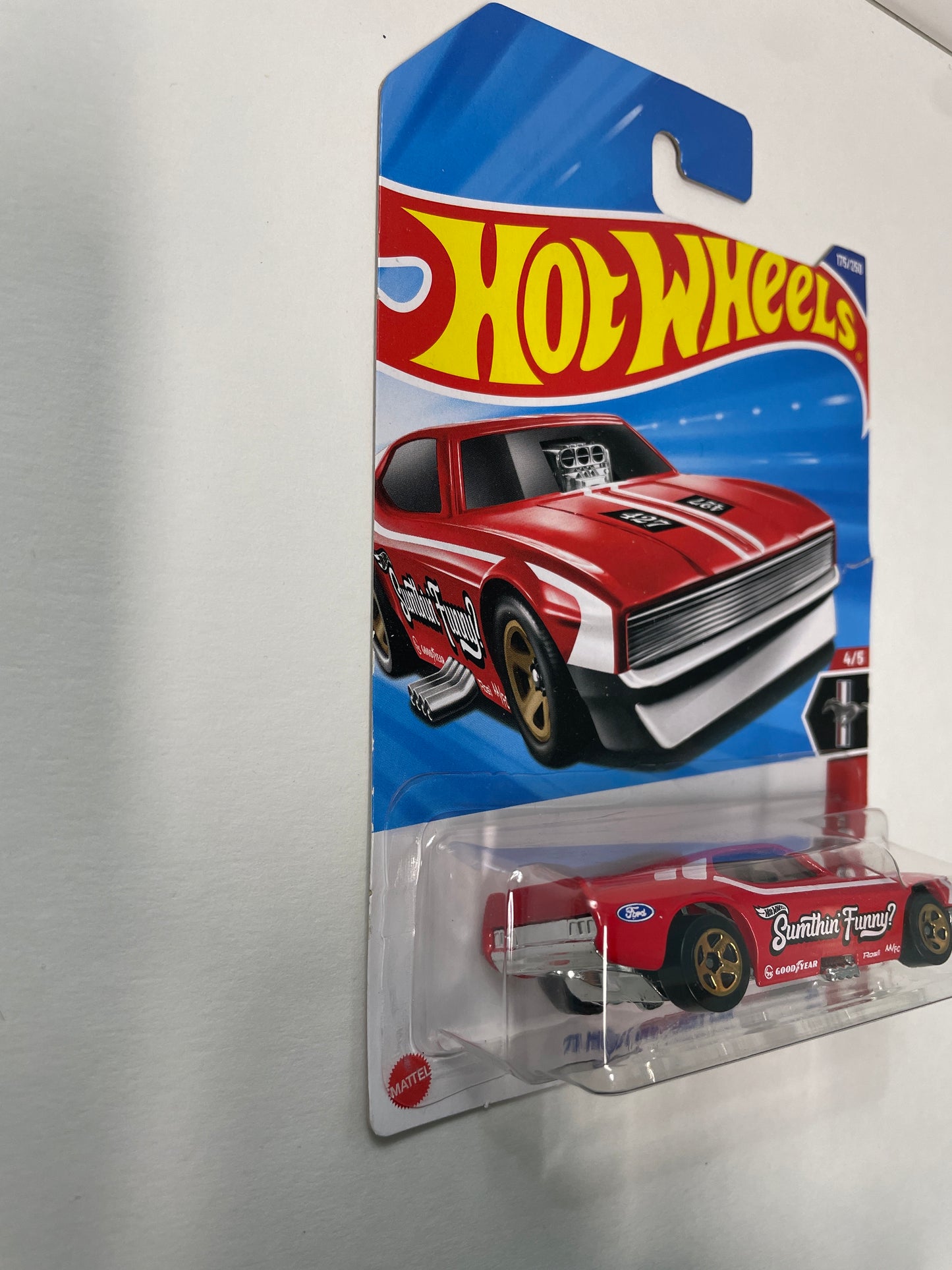 Hot Wheels 1/64 ‘71 Mustang Funny Car Red - Damaged Box