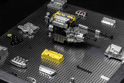 Motorhelix 1/64 Box Photoframe Display Honda Civic Type R (FD2) Spoon Blue & Yellow - The Diecast Expo 2025 Singapore Exclusive