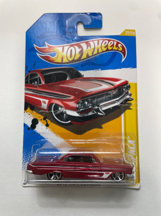 Hot Wheels 1/64 ‘61 Chevy Impala Red - Damaged Box