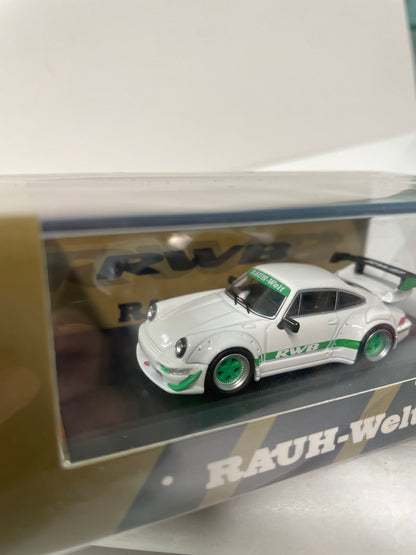 Star Model 1/64 Porsche RWB 964 White w/ Green Rims