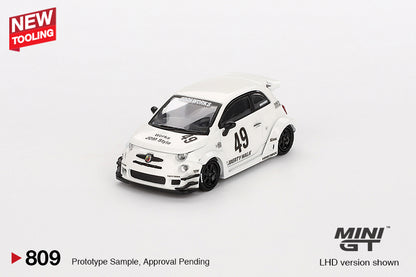 Mini GT 1/64 LB-WORKS x Abas Works ABARTH 595 Gara White