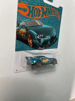 Hot Wheels 1/64 Pearl & Chrome ‘20 Toyota GR Supra Teal & Gold - Damaged Card