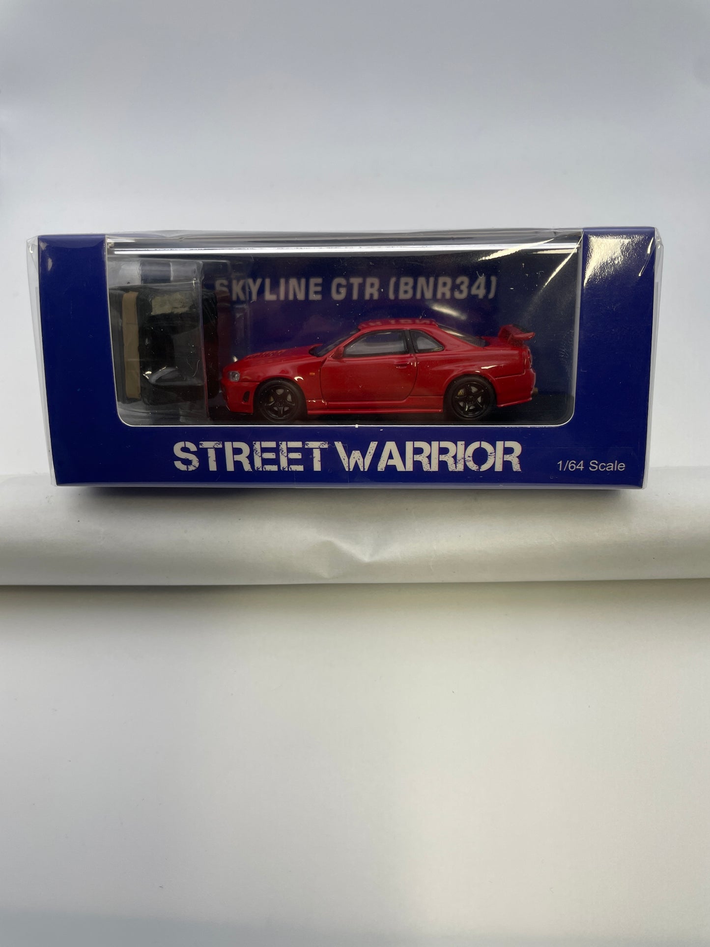 Street Warrior 1/64 Nissan Skyline GT-R BNR34 Camper w/ Tent Red