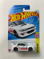 Hot Wheels 1/64 ‘98 Subaru Impreza 22B-STI Version White & Red - Damaged Card