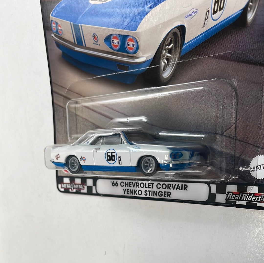 Hot Wheels 1/64 Boulevard Mix U ‘66 Chevrolet Corvair Yenko Stinger White & Blue