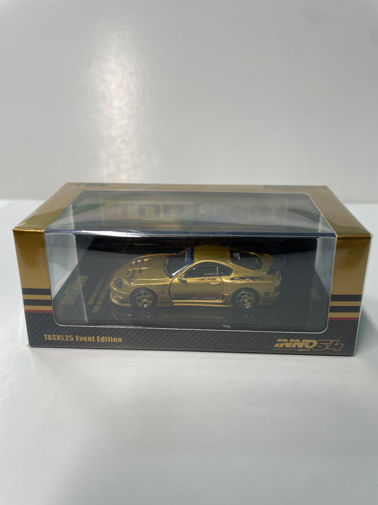 Inno64 1/64 2026 Tokyo Auto Salon TASKL25 Event Edition Toyota Supra (A80) GT-300 Gold - IN64-A80TSTH-TASKL25