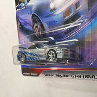 Hot Wheels 1/64 Fast & Furious Fast Imports Nissan Skyline GT-R (BNR34) Grey - Damaged Card