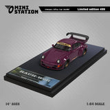 Mini Station 1/64 RWB Porsche 964 High Wing Hekigyoku Maroon