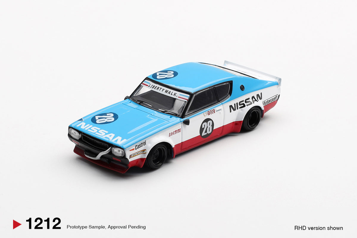 Mini GT 1/64 Nissan Skyline Kenmeri Liberty Walk Nissan Racing '75 concept Blue & White - MGT01212