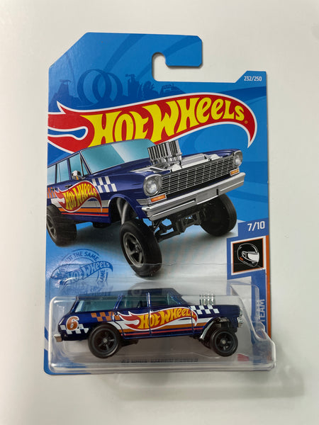 Hot Wheels 1/64 Super Treasure Hunt ‘64 Nova Wagon Gasser Blue