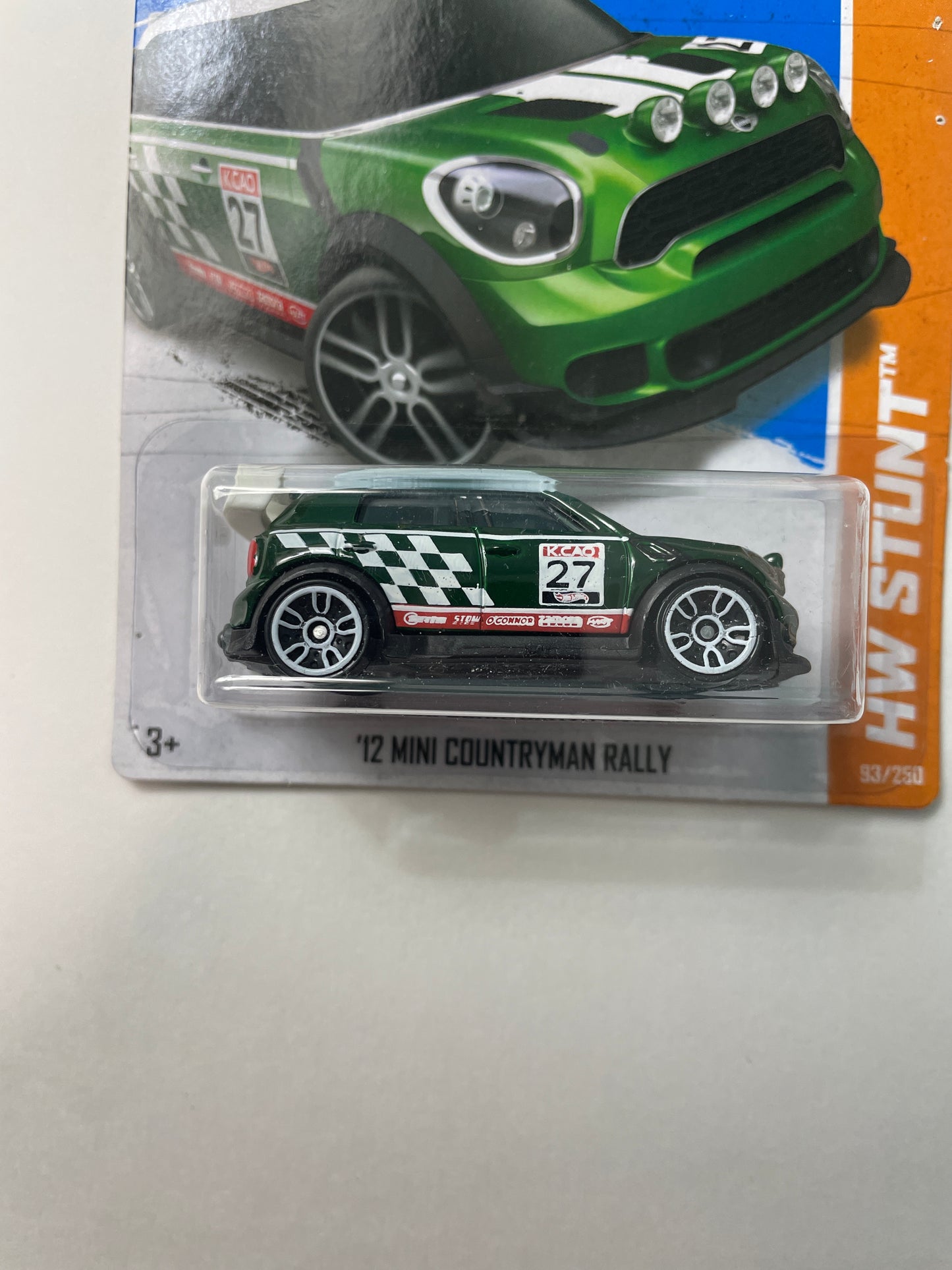 Hot Wheels 1/64 ‘12 Mini Countryman Rally Green - Damaged Card