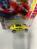 Hot Wheels 1/64 Transformers Custom Volkswagen Beetle Yellow