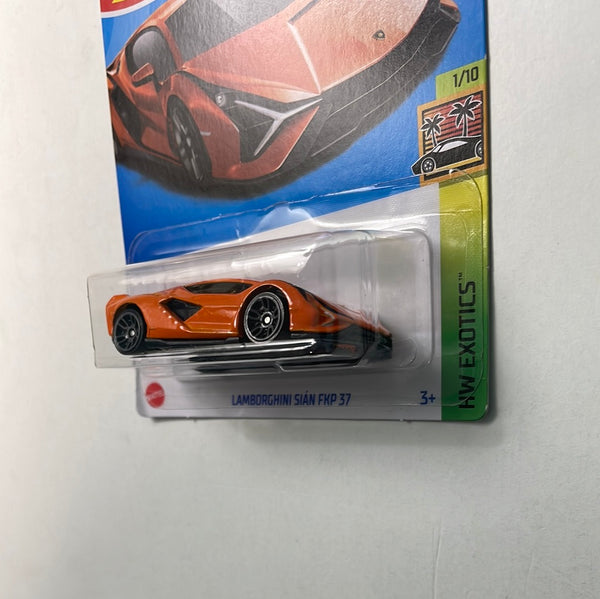 Hot Wheels 1/64 Lamborghini Sian FKP 37 Orange – Flipn Diecast