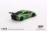 Mini GT 1/64 Lamborghini Huracán GT3 EVO2 #63 IMSA 2023  Daytona 24 Hrs Iron Lynx Green